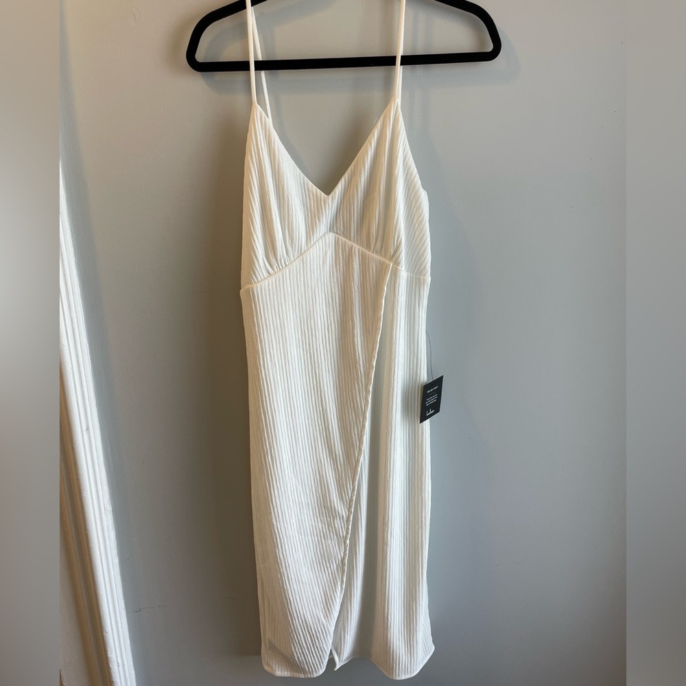 White spaghetti strap dress